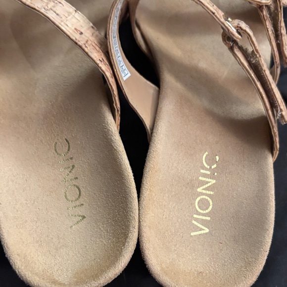 Vionic Women's Cork Strap Wedge Sandals - Picture 2 of 5